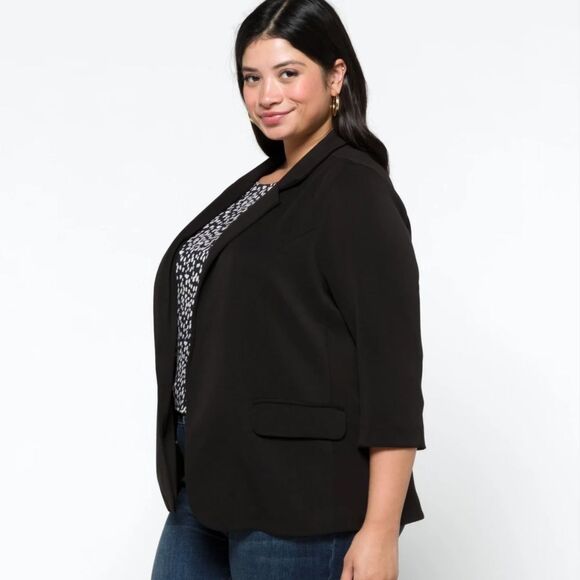 SKIES ARE BLUE Asa Modal Knit Blazer Black 2X Stitch Fix Nwt - Picture 3 of 7